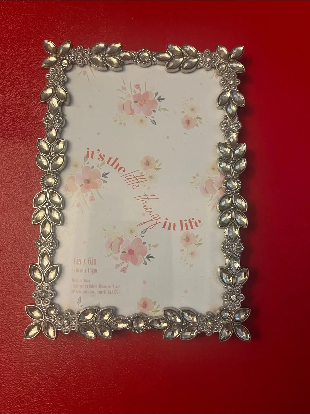 Blushing Beauty Jeweled 4 5/8 x 6 5/8 Picture Frame